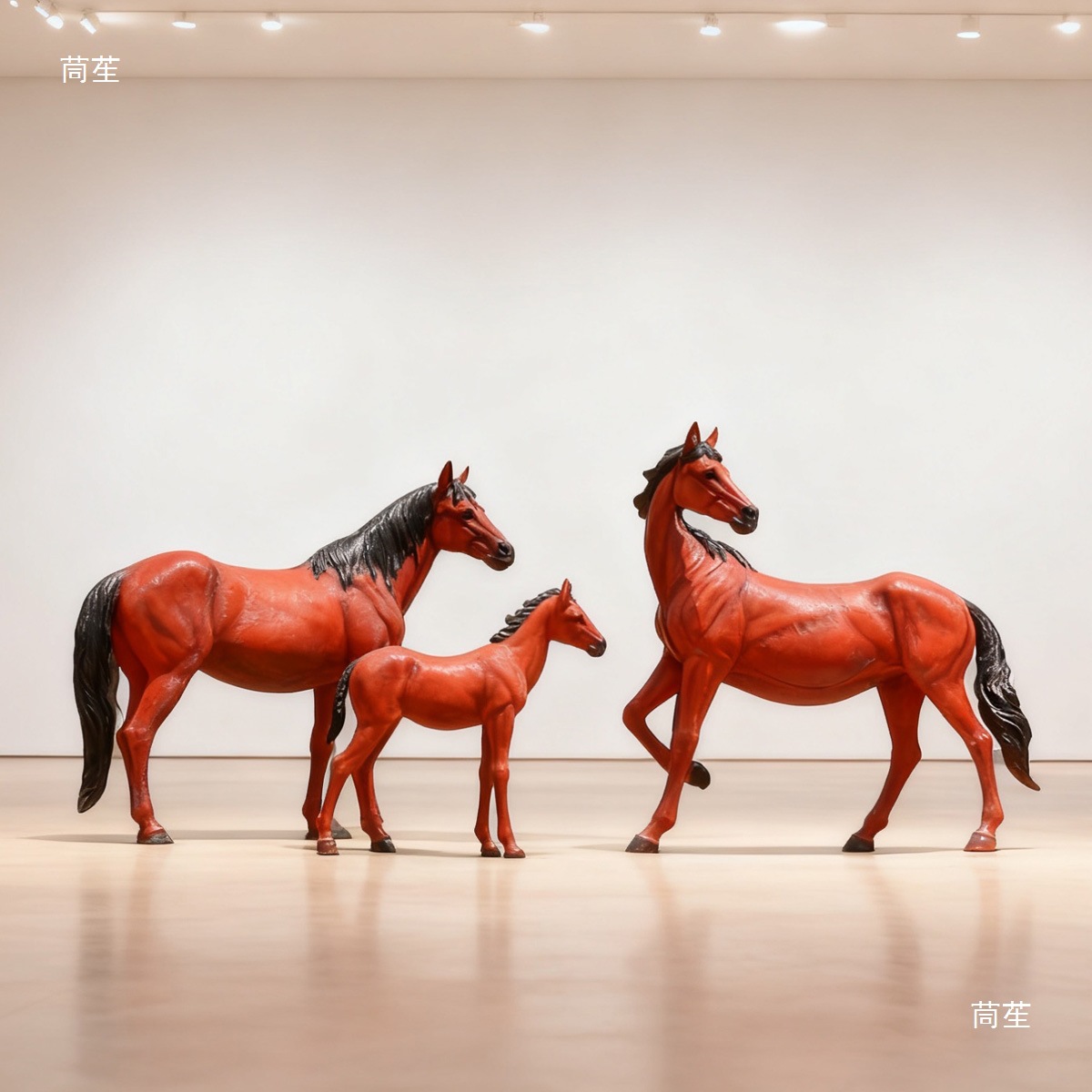 Outdoor Horse Floor Sculpture Living Room Fiberglass Large Ornaments Shopping Mall Kindergarten Animal Model Decorations
