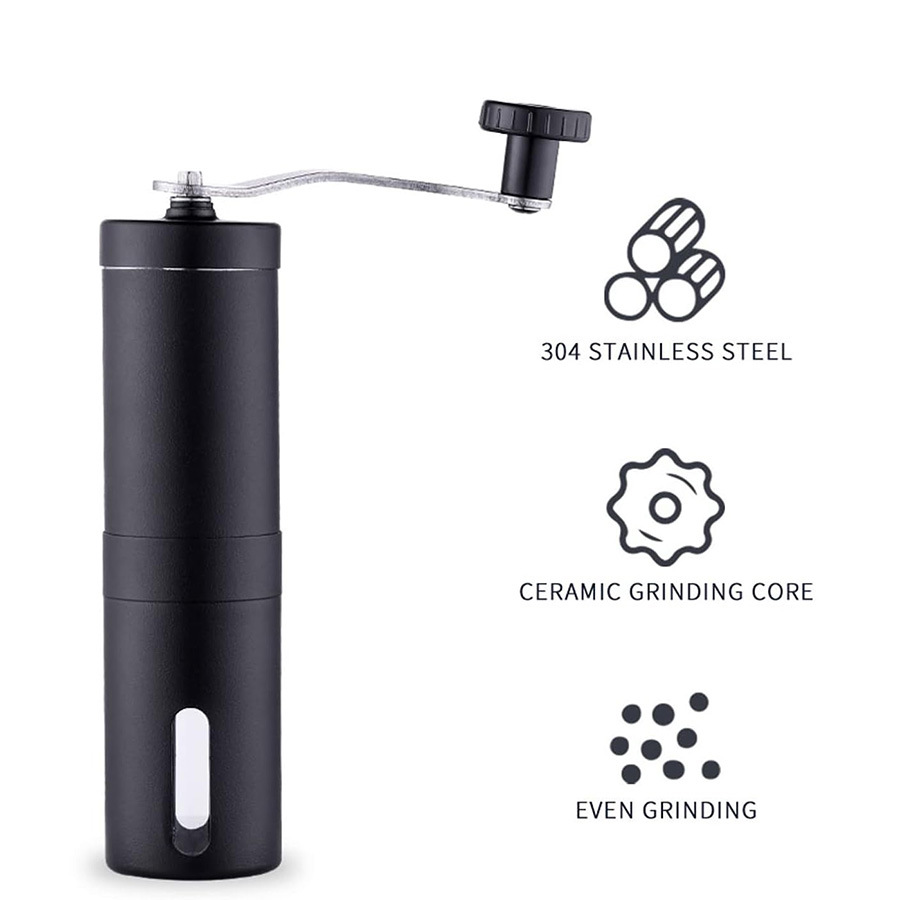 Hand Coffee Grinder Stainless Steel Black Plastic Spray Hand Coffee Grinder in stock Wholesale