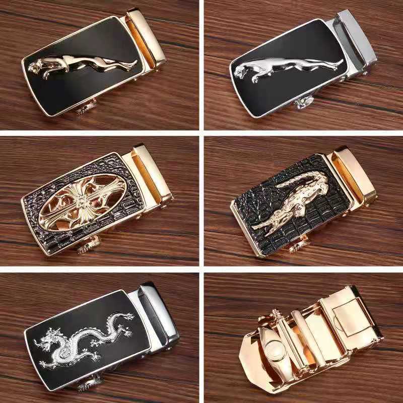 Leather belt buckle men's automatic buckle 3.5 belt buckle alloy belt buckle buckle belt men's belt men's belt