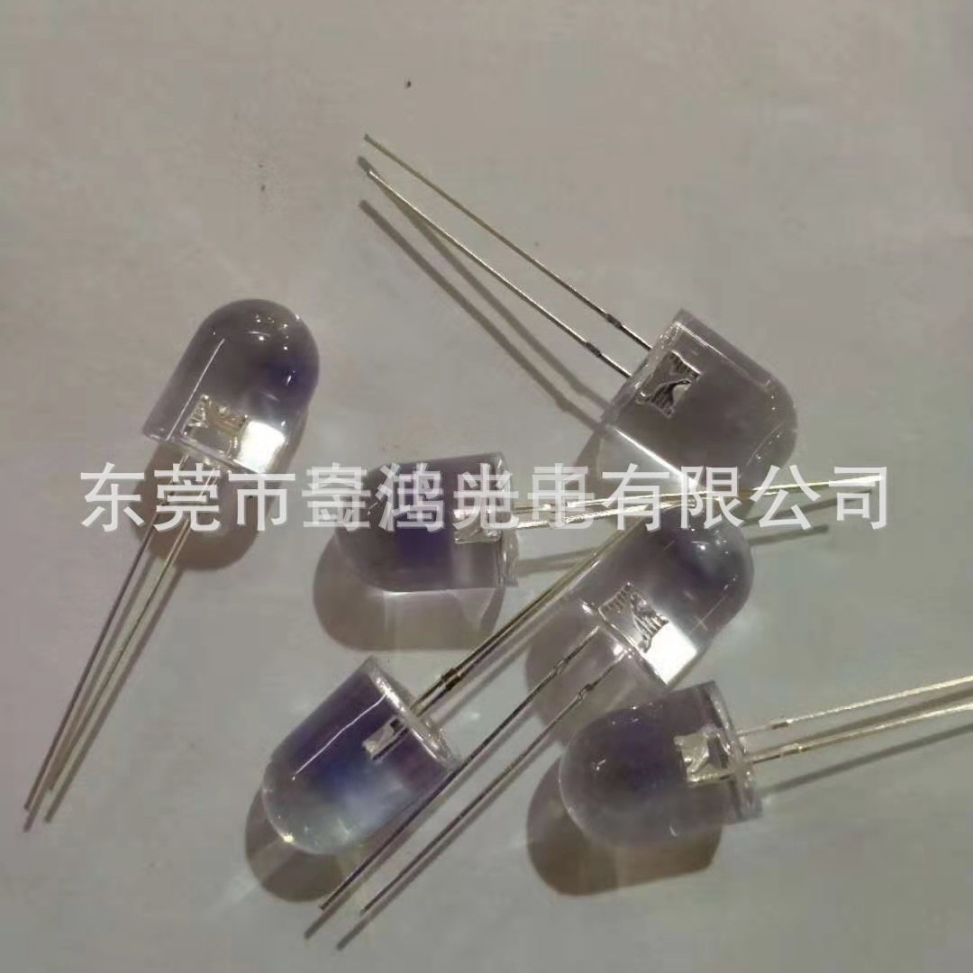Factory Direct Sales F10 Round Head Edgeless Warm White Light Long and Short Legs 10mm Packaged Lamp Beads Light-Emitting Diode