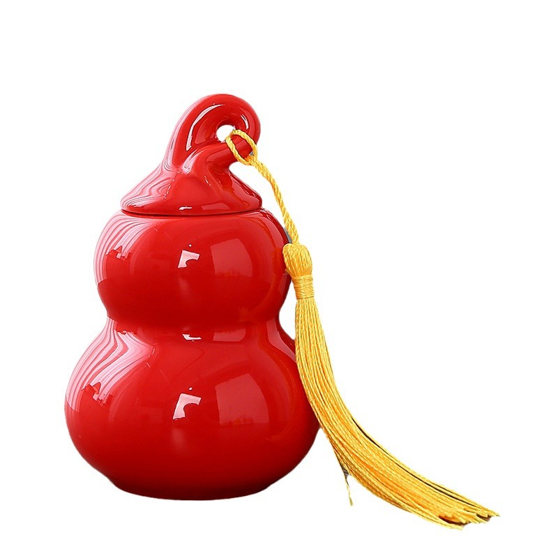 Mini Ceramic Tea Jar Sealed Portable small size Gourd Jar Licorice Yunnan Xizang Medicine Bottle Fragrant Powder Pills Storage Jar