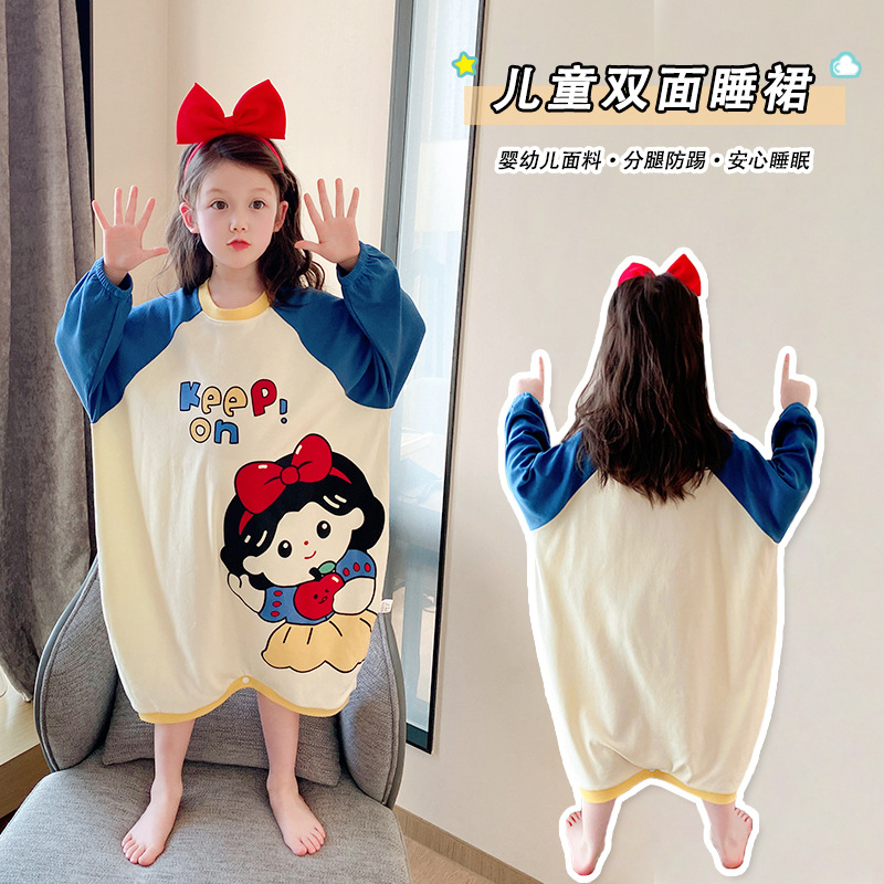 Весенний спальный мешок для детей на все сезоны, 100% хлопок, противоударный квилт для малышей и детей, цельный ночной костюм для девочек