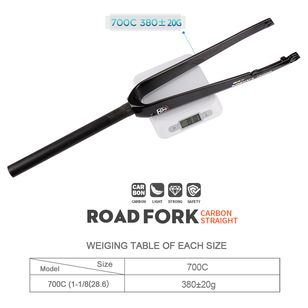 New DODICI carbon fiber front fork road city bicycle hard fork 700C * 18C/35C disc brake/ring brake