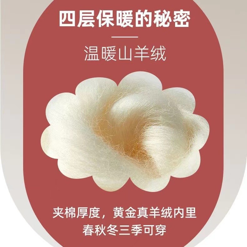 2024 Women's Cashmere Cotton Coat Winter German Velvet Cotton Coat Women's Velvet Warm Long Sleeve Top Three-Layer Wool Cotton Jacket