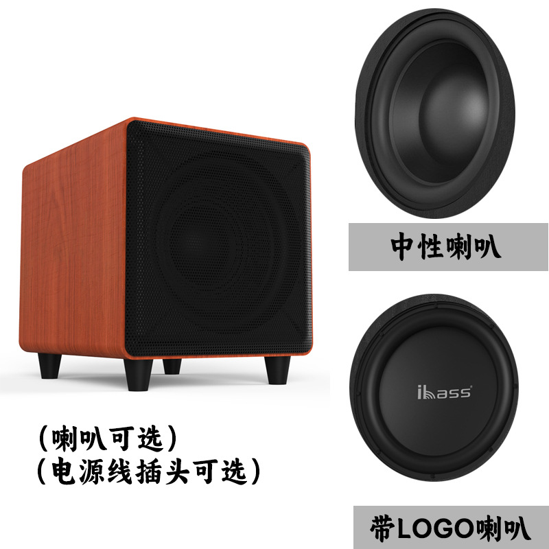 Cross-Border Heavy Bass High-Power Large-Diameter Sound Bar Tv Wooden 10inch Home Active Subwoofer