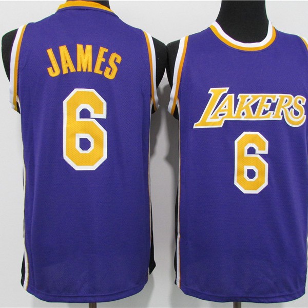 Lakers New Season No. 6 James Embroidered Basketball Uniform 23 # Lakers Jersey New Basketball Uniform