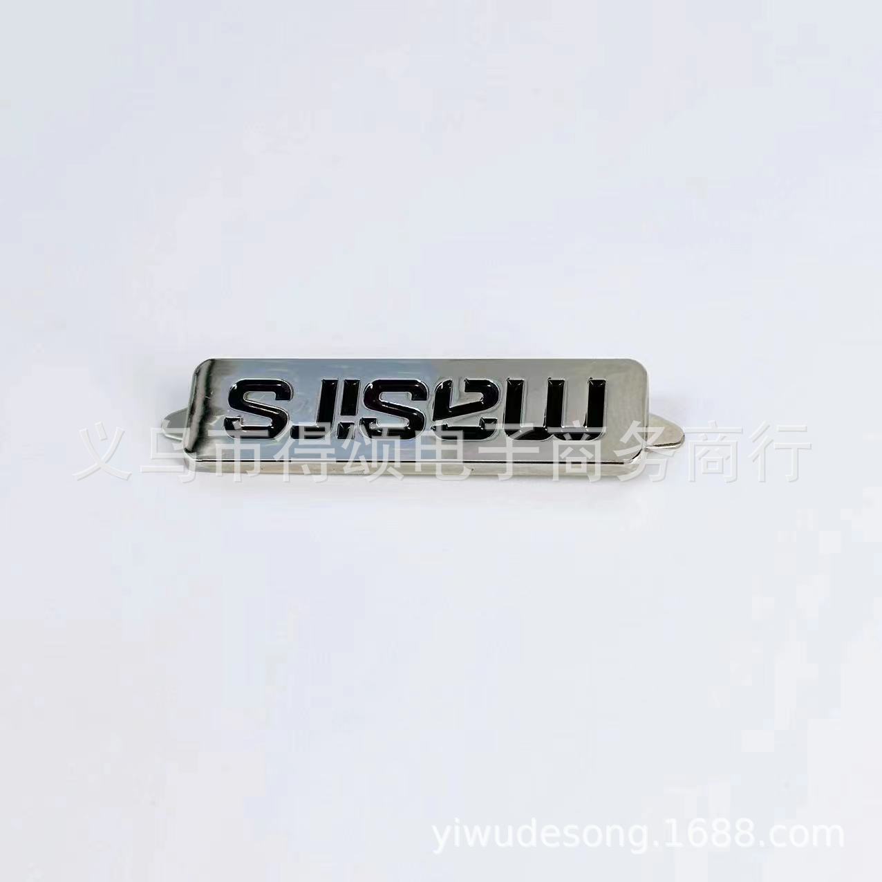 Factory custom coin purse metal nameplate zinc alloy color retention plating non-rust label custom metal logo label