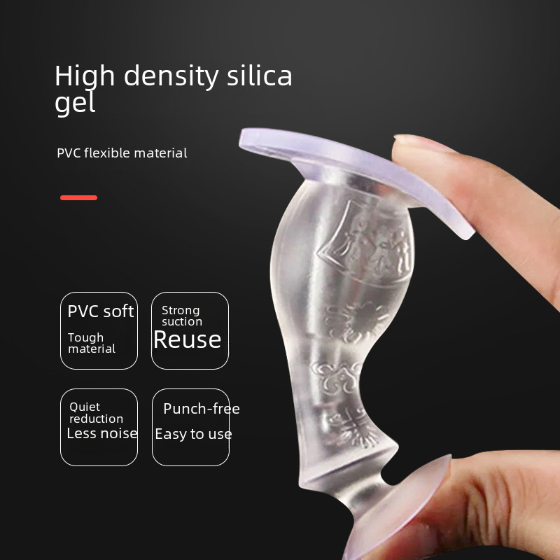 (Patented) Hole-free door resistance and anti-collision suction silicone door suction door top toilet door stopper door collision anti-collision pad