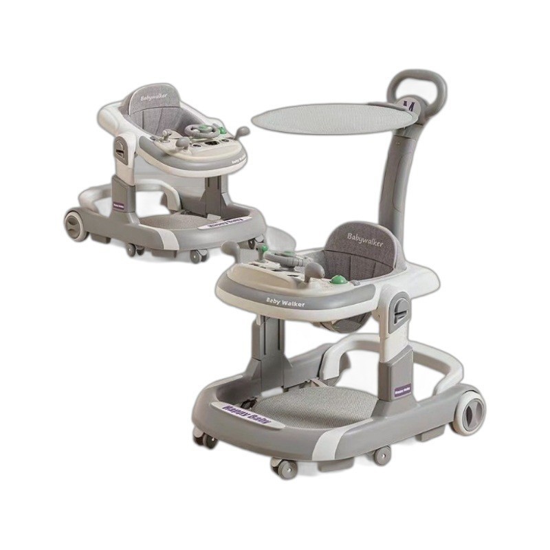 T Meiletong's New Baby Walker Anti-O-Leg Three-In-One Baby Walker 6-18 Months Anti-Rollover Car
