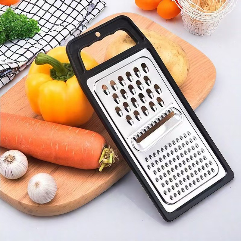 Wholesale stainless steel grater three-in-one flat multi-use shredder blade wipes radish fruit