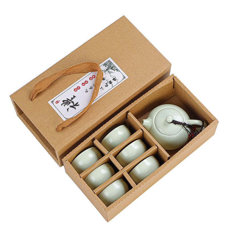 Dingyao Tea Set Portable Travel Set Outdoor Activities Gifts Accompanying Gifts Mid-Autumn Festival Gifts Printable Logo