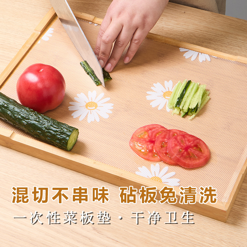 Disposable Cutting Board Mat for Cutting Fruits, Chopping Board Paper for Baby Food, Can Be Cut to Size, Outdoor Mat, Sticky Board for Cutting Vegetables, Non-Slip
