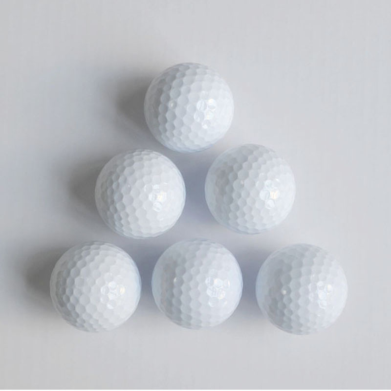 New golf brand new double-layer golf white ball two-layer practice ball color gift ball printable logo