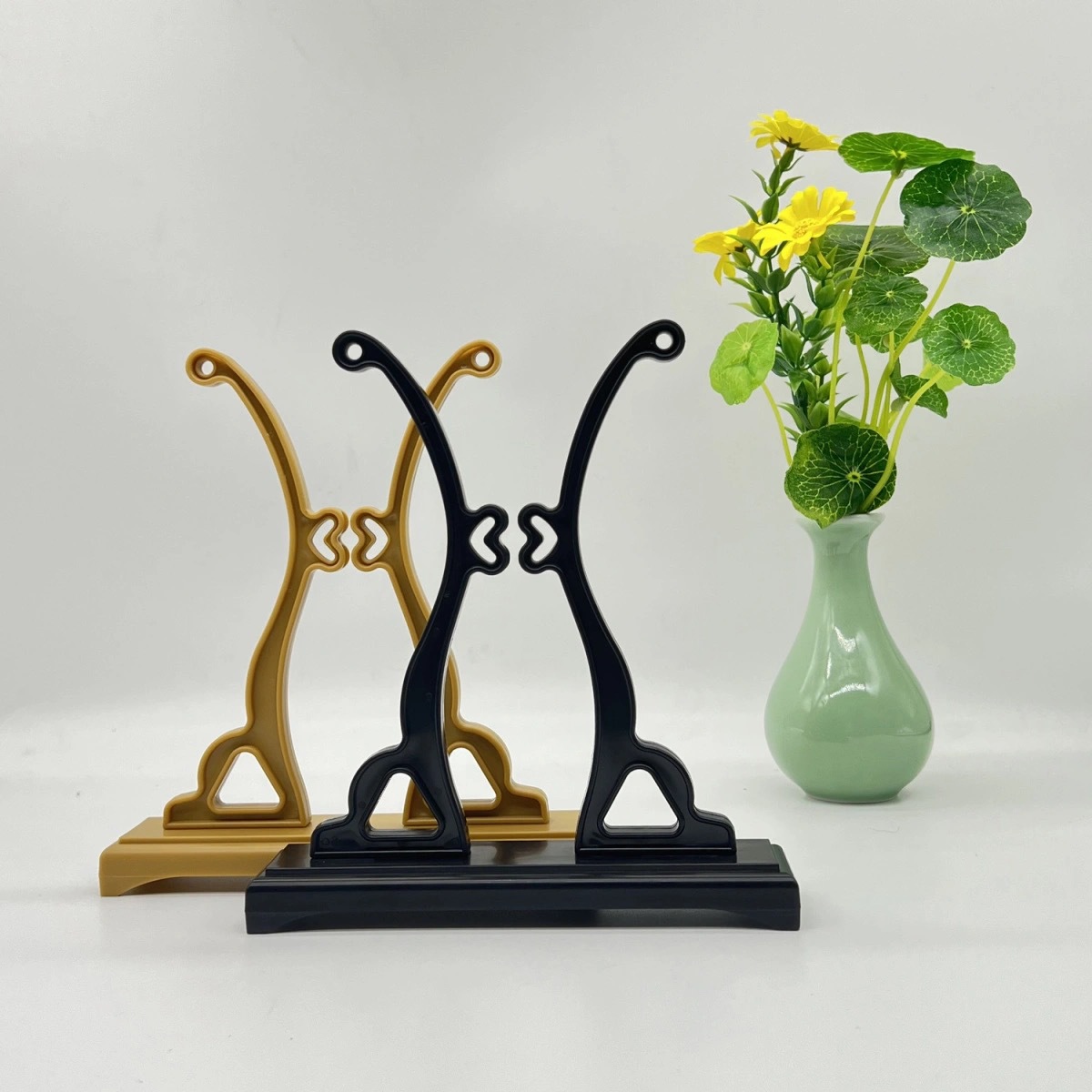 Аксессуары для вееров, круглая подставка для веера в китайском стиле, крепление для дворцового веера, регулируемая и съемная подставка для веера