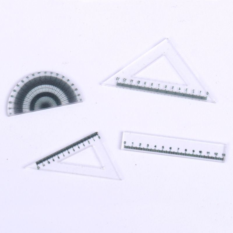 dollhouse simulation mini ruler triangle ruler miniature creative learning supplies doll house model accessories