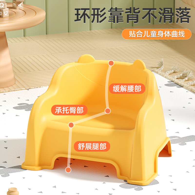 Small Low Stool Household Bench Small Chair with Backrest Stool Stacked Stool Living Room Super Low Plastic Small Stool