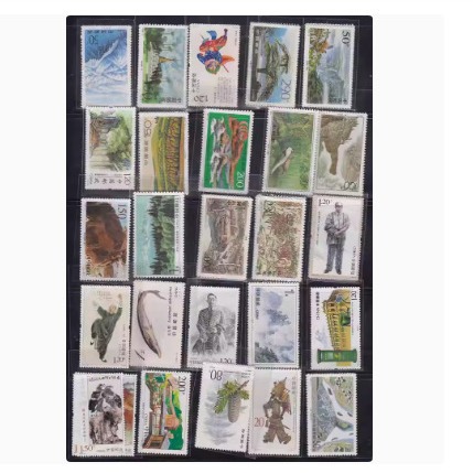 100 New Chinese Stamps, Non-Duplicate, Brand New Set, Fidelity, Free Shipping, Take 5 Copies and Send 500 Different Ones