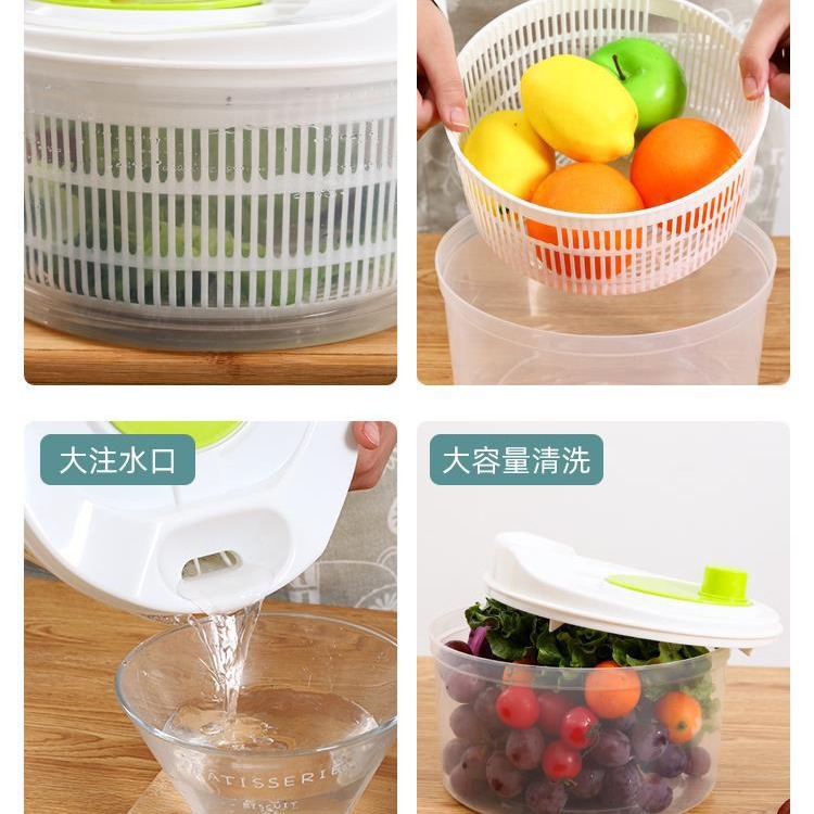 Kitchen Salad Vegetable and Fruit Rotary Dehydrator Dryer Household Sink Hand-Cranked Multi-Functional Drain Artifact