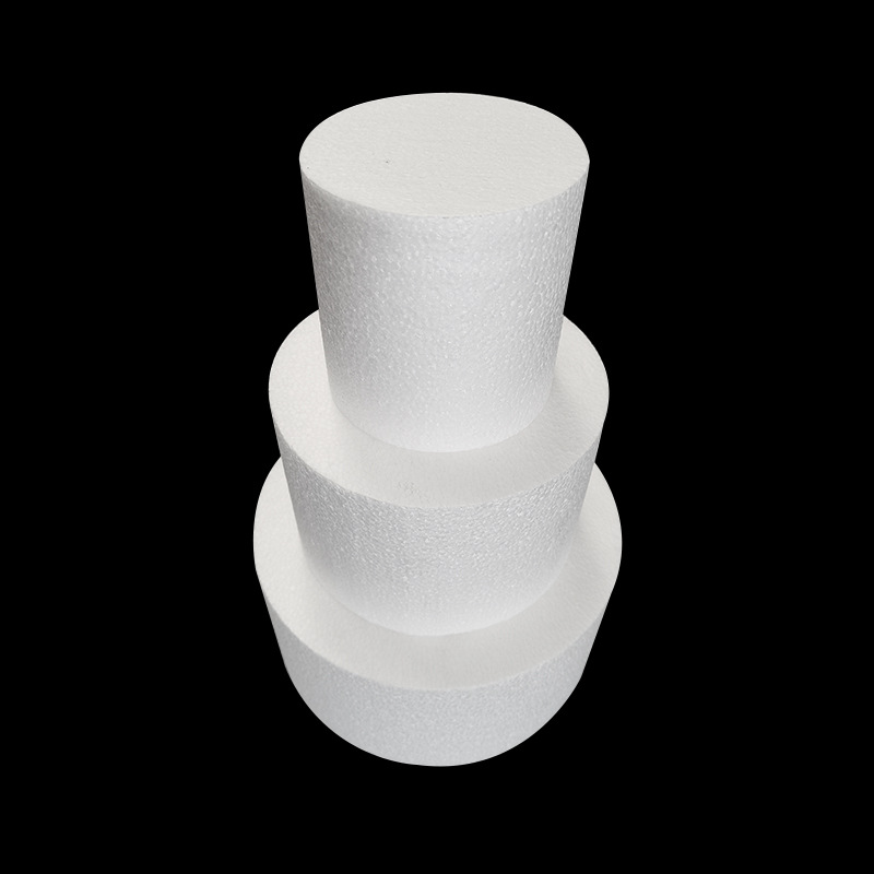 Supply eps high density cylindrical foam cake model foam flower arrangement filling foam products customization