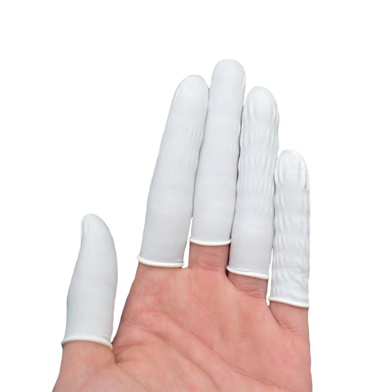 Supply of Disposable White Dust-Free Finger Cots, Beauty Tattoo Protection, Wear-Resistant, Anti-Static Latex Finger Cots