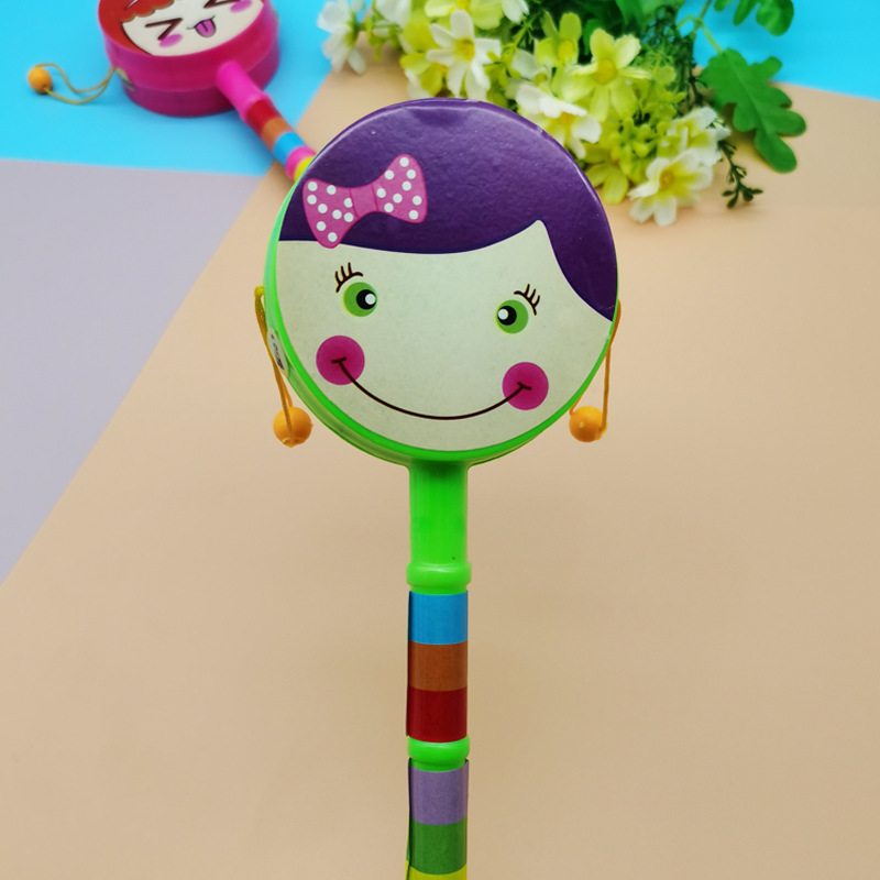 Baby rattle toy children's expression rattle toy cartoon pattern plastic toy stall wholesale
