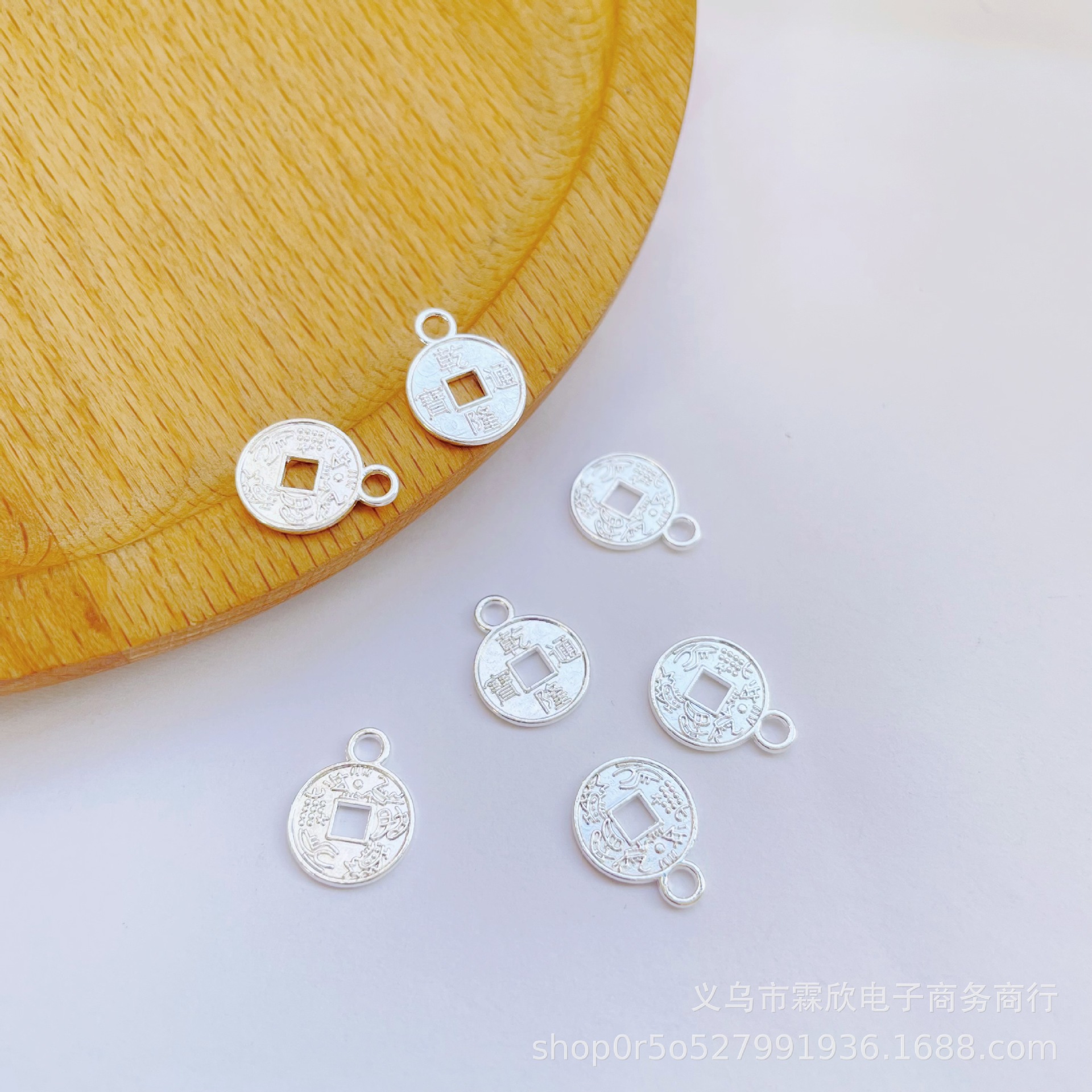 Alloy color retention 12MM small copper diy antique hair accessories bracelet necklace earrings tassel beaded pendant material