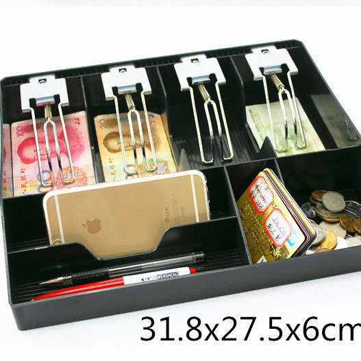 Cash Register Change Box Supermarket Storage Box Five-Compartment Classification Supermarket Convenience Store Box Drawer Tray Cash Box Coin Box