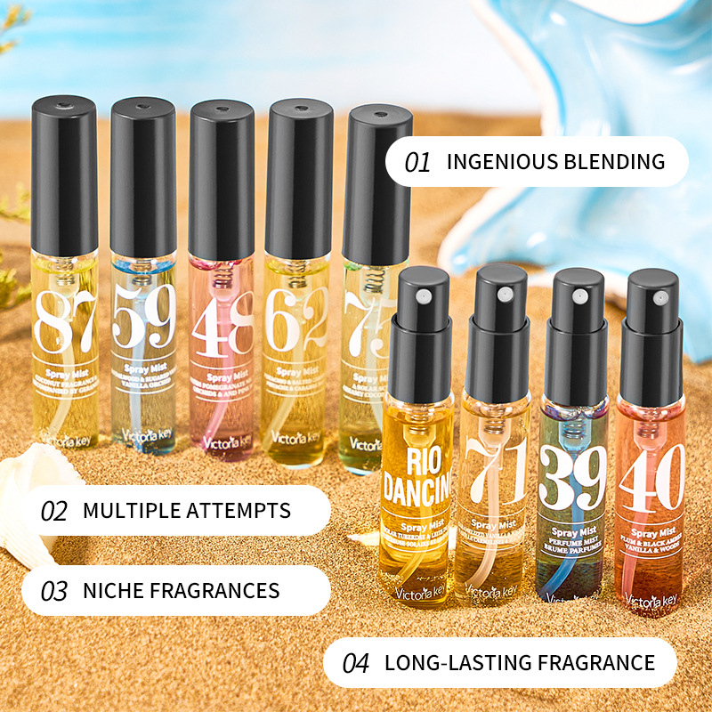 Cross-Border Hot Selling Beach Digital Spray Perfume Set Compact and Portable Body Hair Brazilian Fragrance Spray