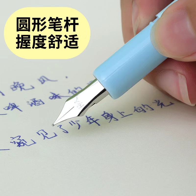 Wholesale Header Pen with Replaceable Bag Pen Set Straight Liquid Large Tip/Small Tip Erasable Blue 3.4mm Ink Bag Pen