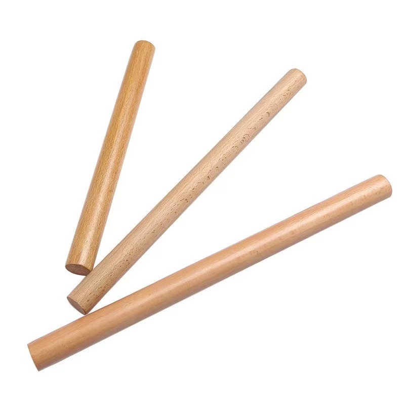 Natural Beech Wooden Rolling Pin Solid Wood Large small size Noodle Dumpling Skin Rolling Pin Rolling Pin Baking Tool