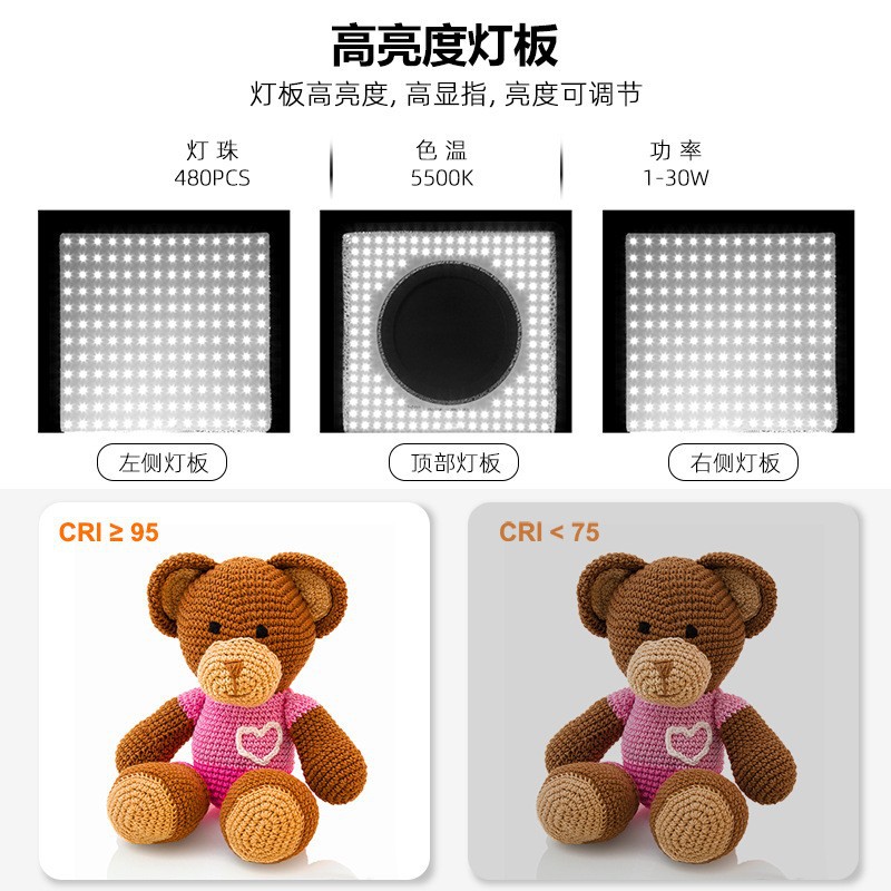 Puluz 40cm Photography Softbox Small Studio Photography Box with 4-Color Pvc Background Board