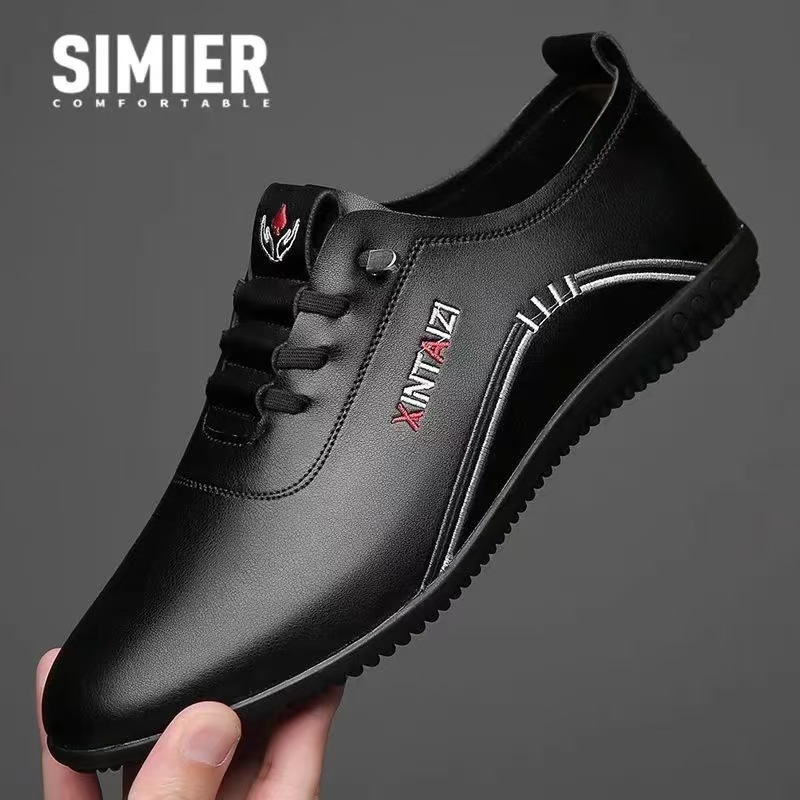 Men's Shoes 2025 Autumn New Soft Soled Four Seasons Leather Shoes Men's Plaid Thin Breathable Lightweight Casual Shoes Driving Shoes