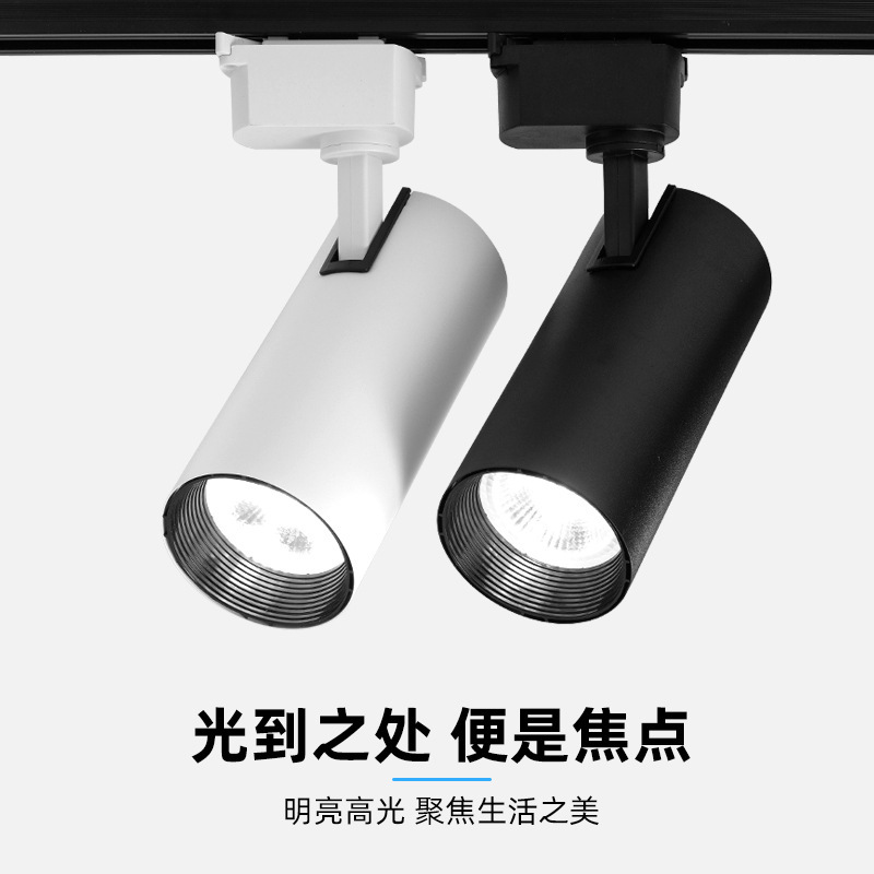 Full Spectrum Track Spotlight Led Spotlight Shop Commercial Cob Living Room Home Embedded Shop Rail Magnetic Lamp