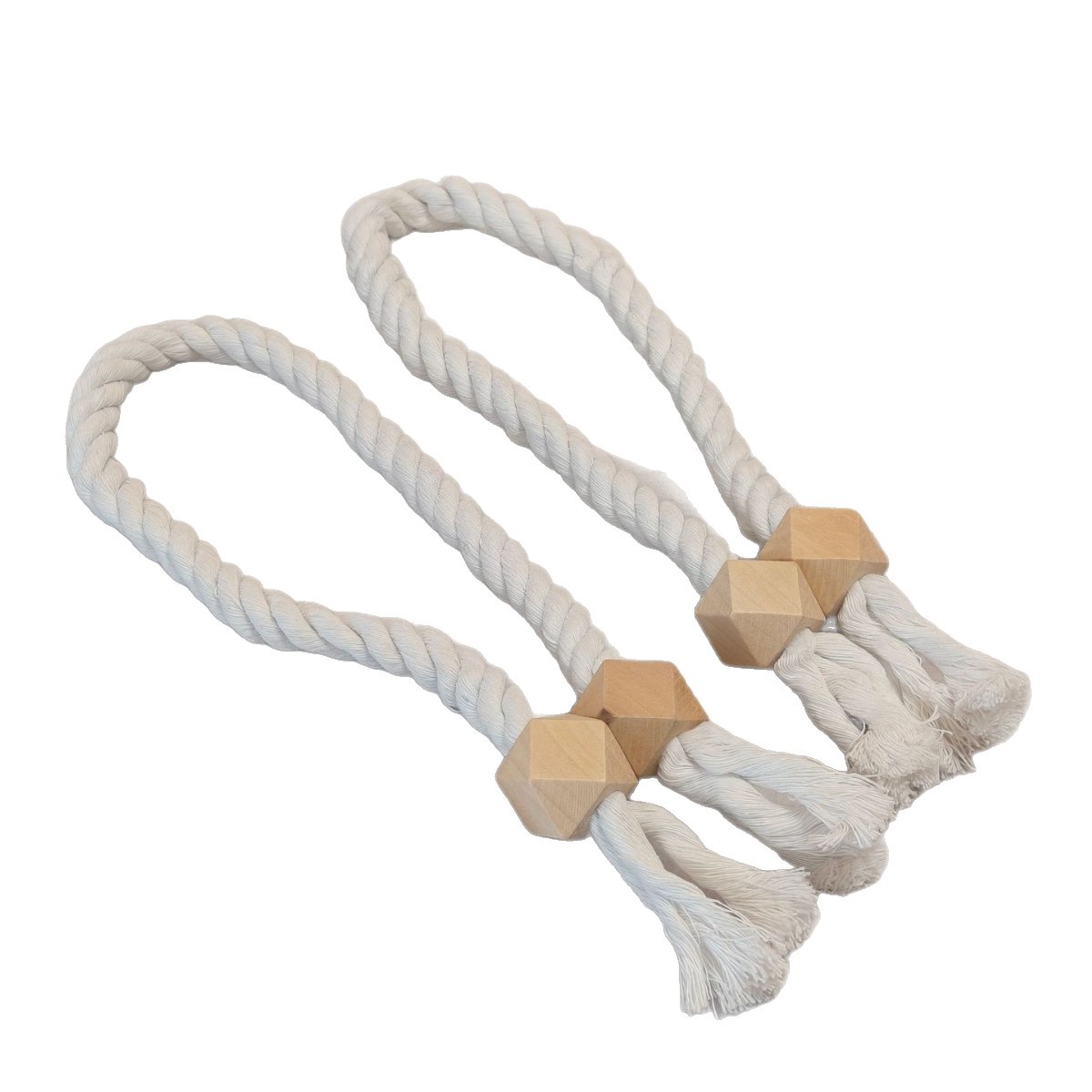 Hot-Selling New Cross-Border Supply Pastoral Style Curtain Straps Solid Wood Strong Magnetic Punch-Free Magnetic Buckle Straps