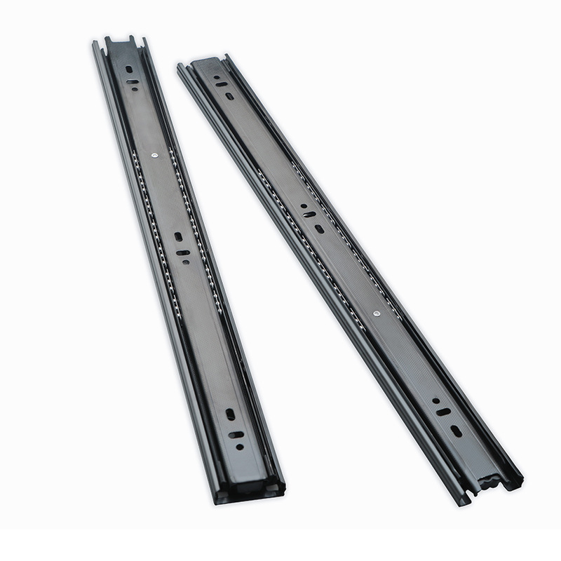 Оптовая продажа стальной шариковой направляющей шириной 35 см, бесшумная, трехсекционная, усиленная направляющая для ящика