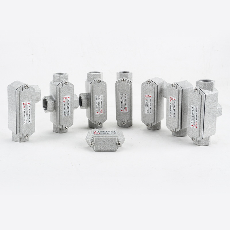 Bhc Explosion-Proof Wiring Box 4-Point Elbow Cast Aluminum Alloy Material Dust Gas Explosion-Proof Dn15 Straight-Through Junction Box