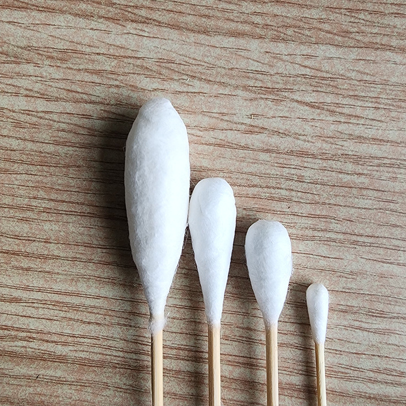 Customized Skim Cotton Swab Medical Large-Head Cotton Swab 20cm Oral Cleaning Disposable Single-Head Long Cotton Swab