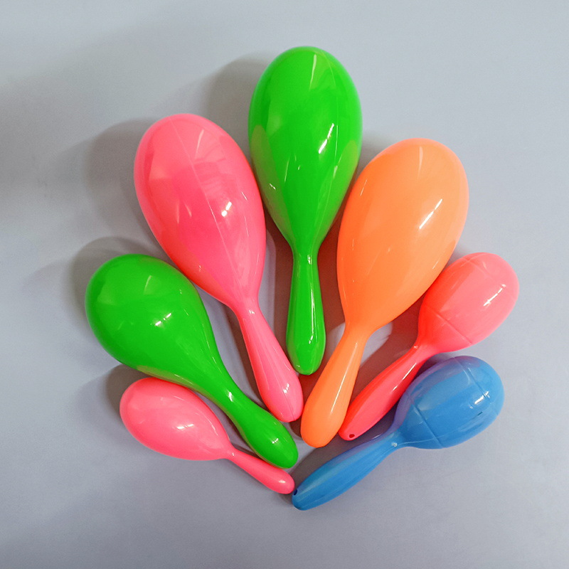 Оптовая продажа различных прозрачных пластиковых песочных молотков, игрушки-растрясушки для детей, возможность печати логотипа