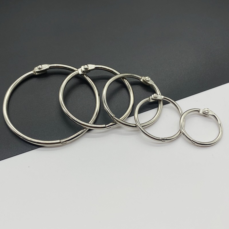 Metal Book Ring Loose-Leaf Buckle Open Ring Photo Album Loose-Leaf Ring Removable Binding Buckle Card Ring Manufacturer Wholesale