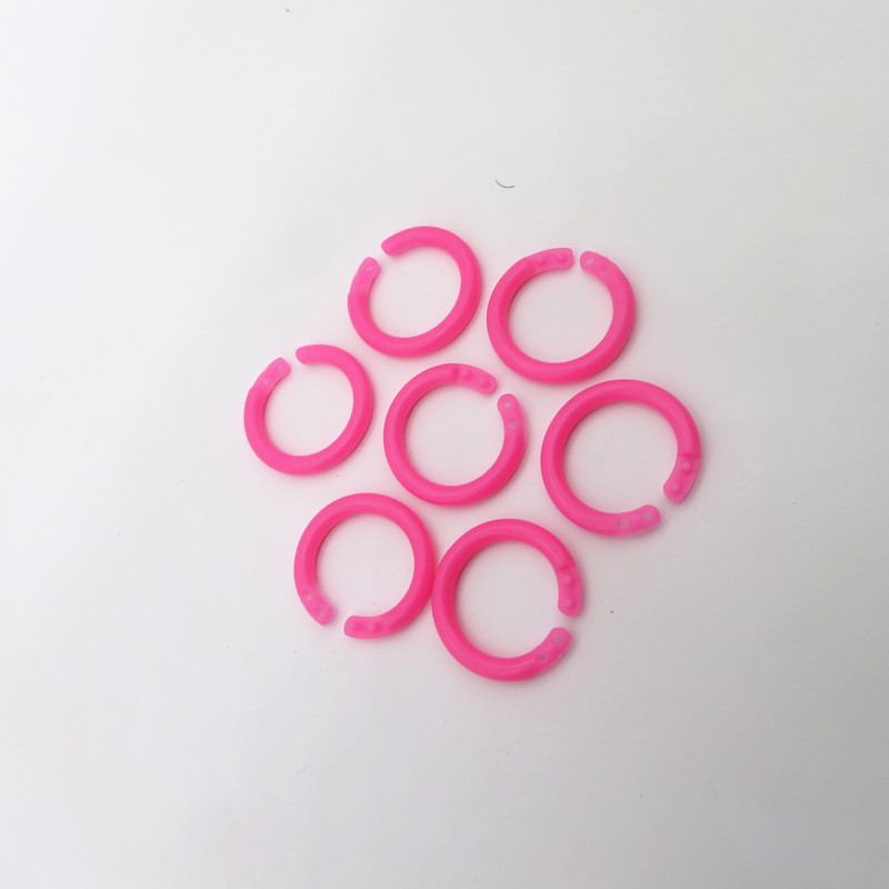 Factory direct double-button binding color loose-leaf ring buckle ring plastic book ring hand account card ring loose-leaf ring Book Ring