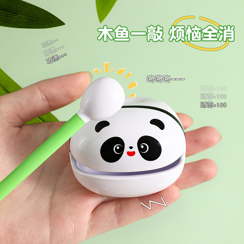 Cartoon Panda Muyu Emotional Stability Beating Buddha Department Decompression Office Desktop Decoration Pendant Healing Gift