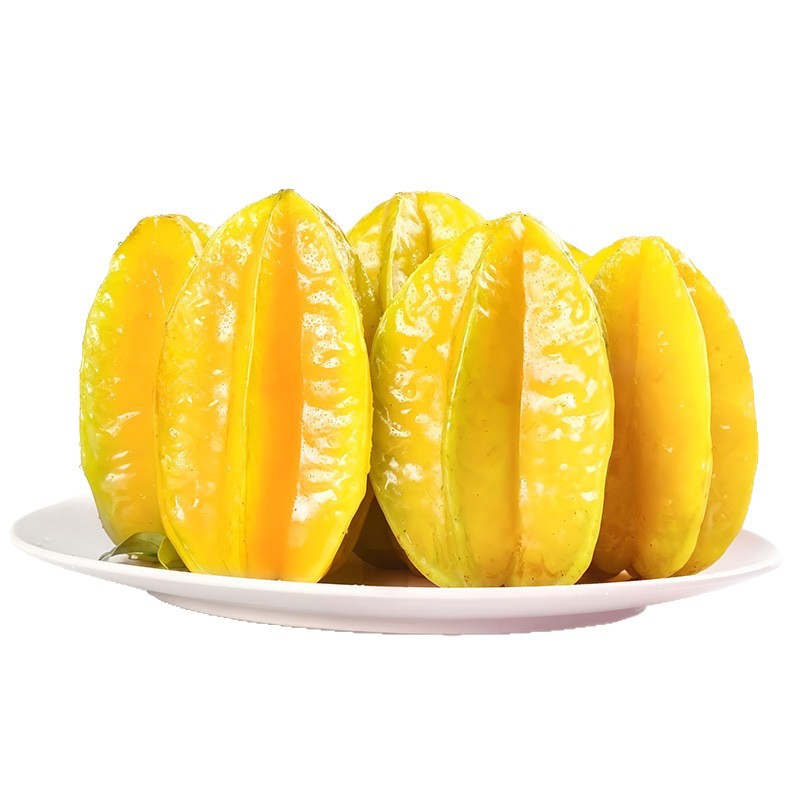 Zhangzhou Sweet Carambola Whole Box Wholesale Five-Pointed Star Fruit Type Juicy Sweet Residue-Free Fruit Fresh Fruit Source Dropshipping