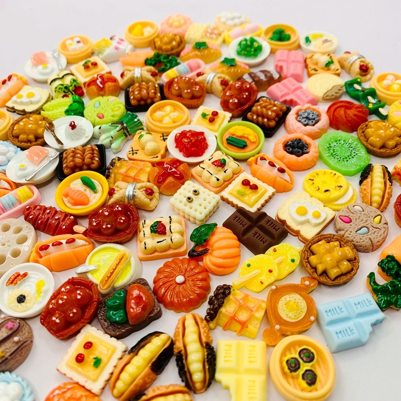New Hot-Selling Lucky Bag Miniature Food Toy Large Mixed Model Wholesale DIY Cream Glue Jewelry Material Resin Accessories