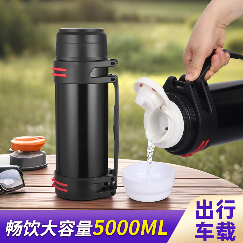 Large Capacity Stainless Steel Travel Pot 304 Outdoor Sports Thermal Insulation Cold Kettle Household Thermos Bottle Advertising Gifts