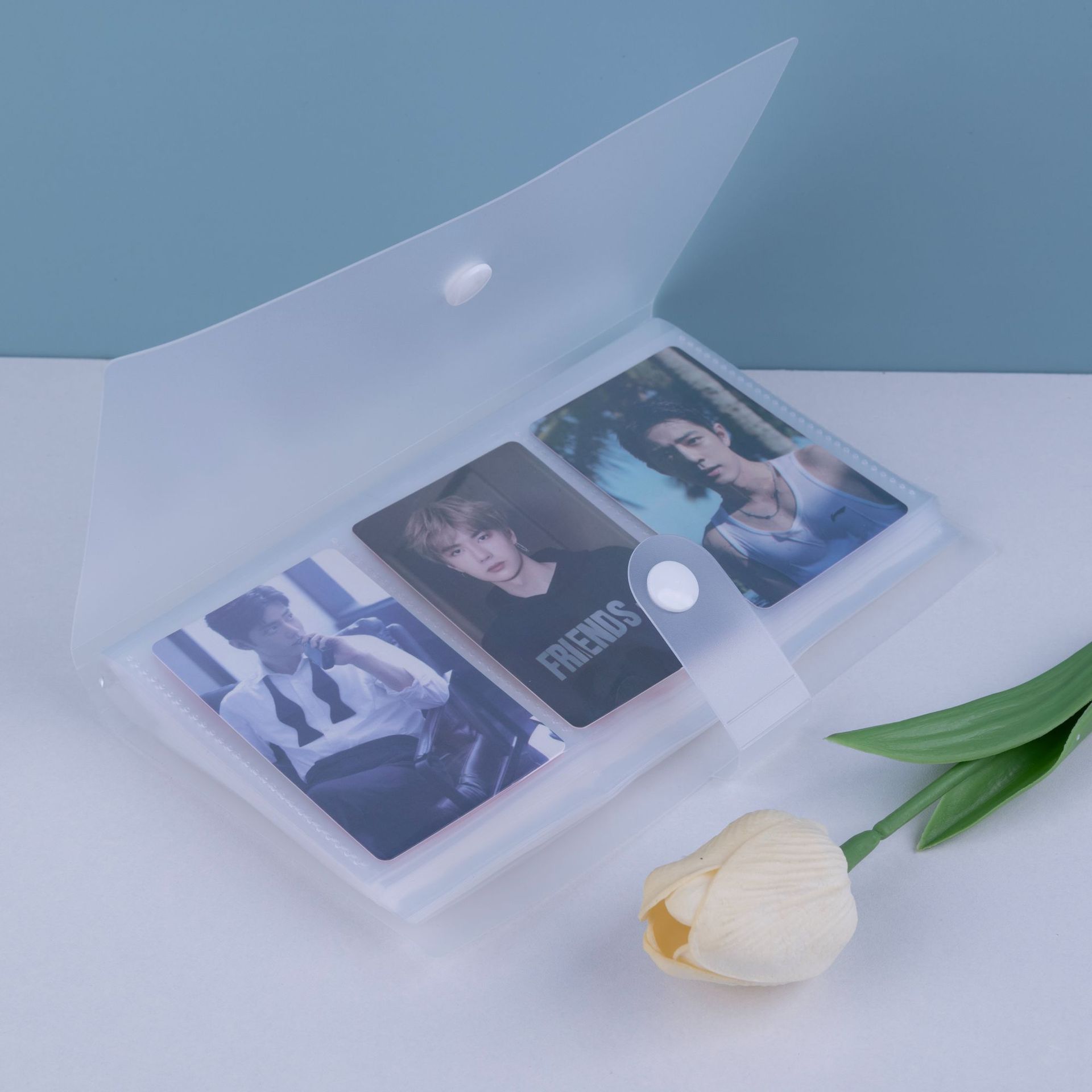 Three-Grid Transparent Card Album Pp Cover Girl Idol Card Album Polaroid Photo Album Three-Grid Card Album Idol Chasing