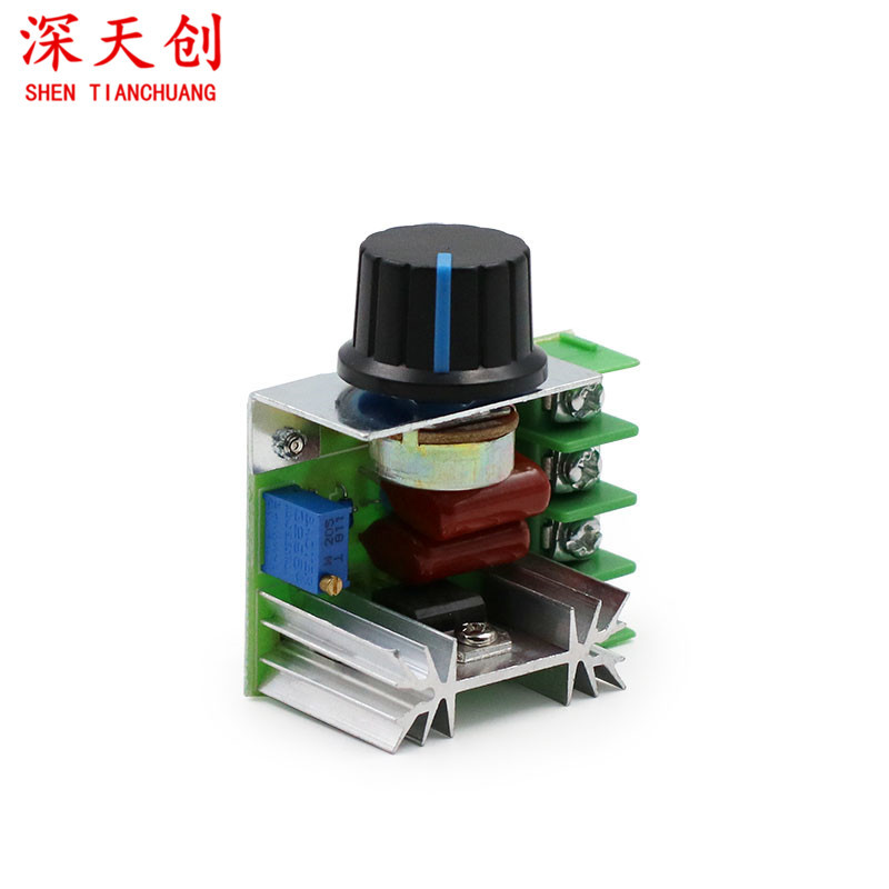 2000W controlled silicon high-power electronic voltage regulator, dimming, speed regulation, temperature regulation