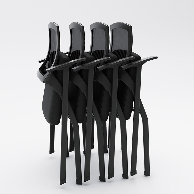 Folding Training Chair with Writing Board Conference Chair Simple Office Chair Folding Chair with Table Board Training Institution Chair