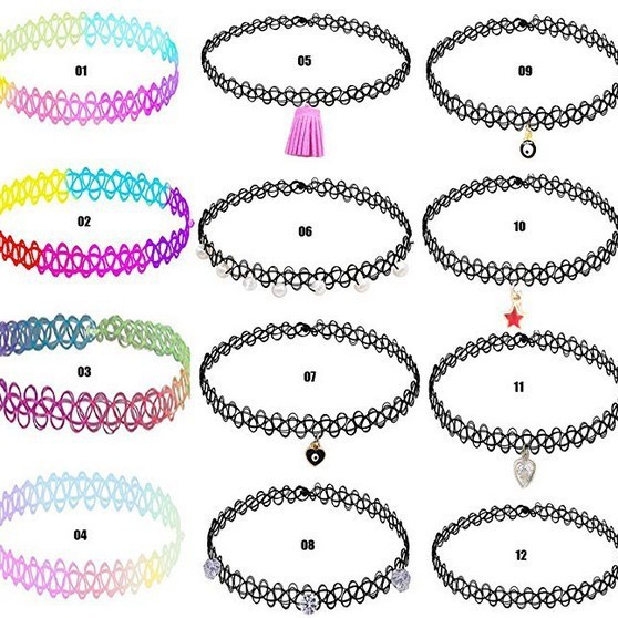 Fishing line necklace factory direct fishing line retro tattoo collarbone necklace collar Yiwu hand-woven jewelry wholesale