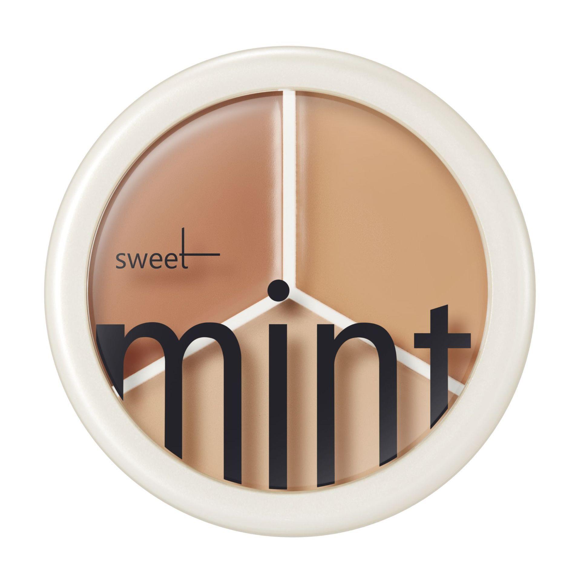 sweet mint three-color concealer cover spot acne marks dark circles tear groove repair foundation cream No Makeup
