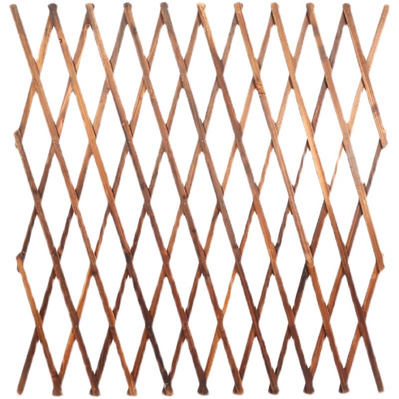 Flower Rack Climbing Rack Wrought Iron Outdoor Anticorrosive Wood Fence Telescopic Solid Wood Fence Fence Wall Decoration Grid